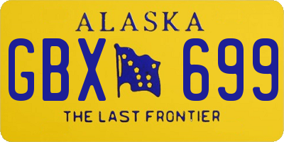 AK license plate GBX699