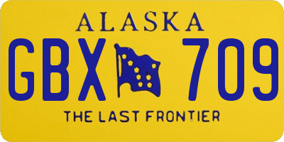 AK license plate GBX709
