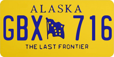 AK license plate GBX716