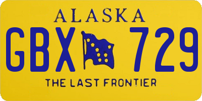 AK license plate GBX729