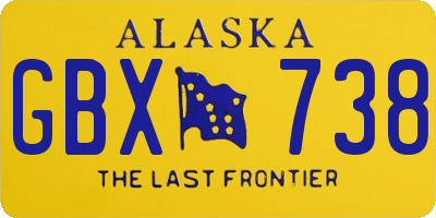 AK license plate GBX738