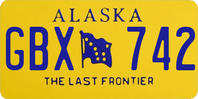 AK license plate GBX742