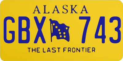 AK license plate GBX743