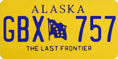 AK license plate GBX757