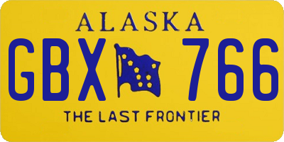 AK license plate GBX766