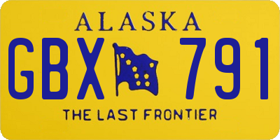 AK license plate GBX791