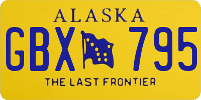 AK license plate GBX795