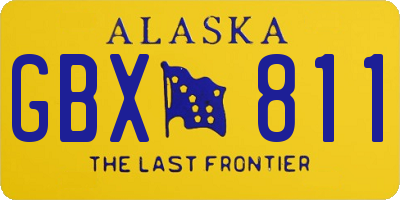 AK license plate GBX811