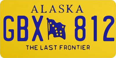 AK license plate GBX812