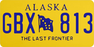 AK license plate GBX813