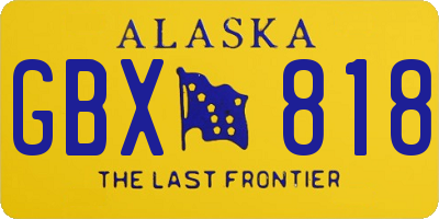 AK license plate GBX818