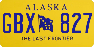 AK license plate GBX827