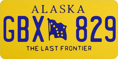 AK license plate GBX829