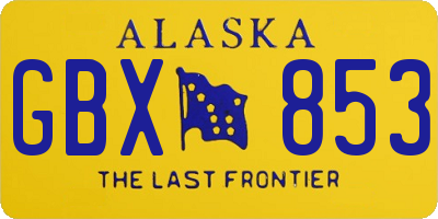 AK license plate GBX853