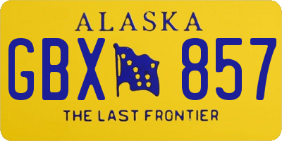 AK license plate GBX857