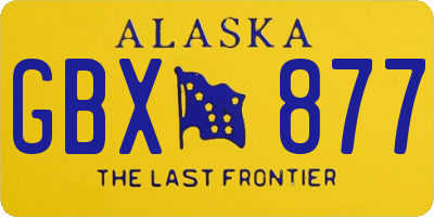 AK license plate GBX877