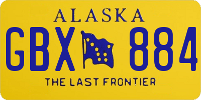 AK license plate GBX884