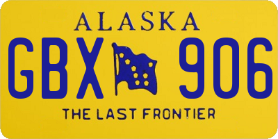 AK license plate GBX906