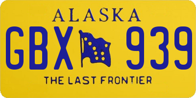 AK license plate GBX939