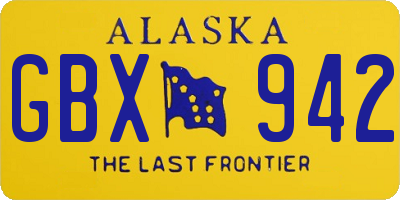 AK license plate GBX942