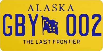 AK license plate GBY002