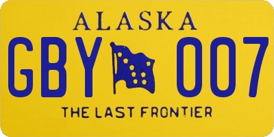 AK license plate GBY007