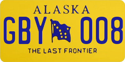 AK license plate GBY008