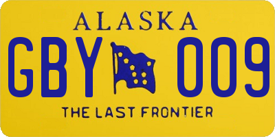 AK license plate GBY009