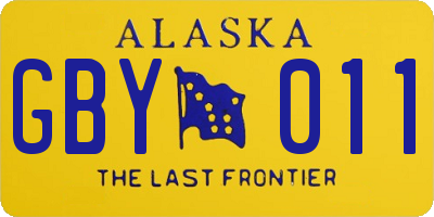 AK license plate GBY011