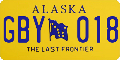 AK license plate GBY018