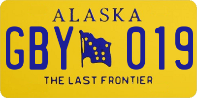 AK license plate GBY019