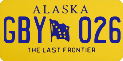 AK license plate GBY026