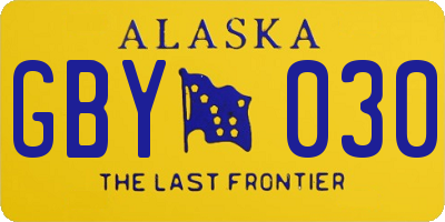 AK license plate GBY030