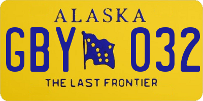 AK license plate GBY032