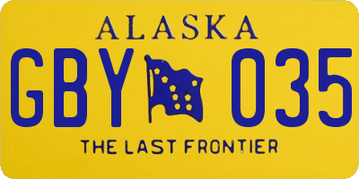 AK license plate GBY035
