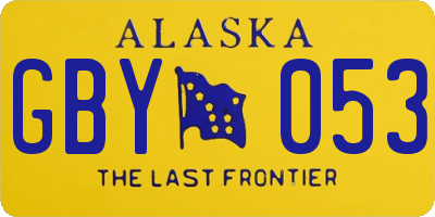 AK license plate GBY053