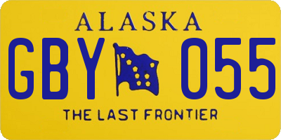 AK license plate GBY055