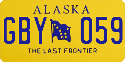 AK license plate GBY059