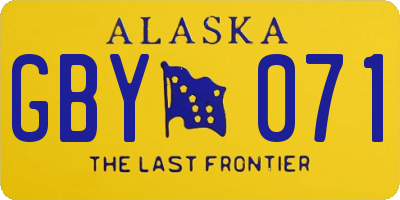 AK license plate GBY071
