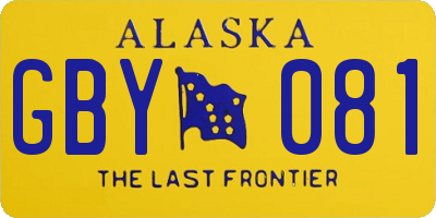 AK license plate GBY081