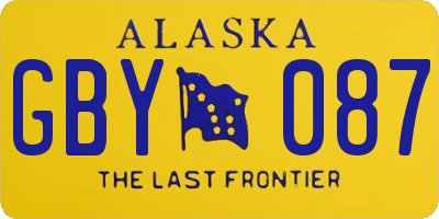 AK license plate GBY087