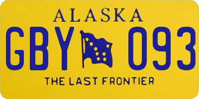 AK license plate GBY093