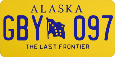 AK license plate GBY097