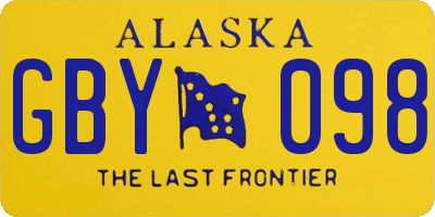AK license plate GBY098