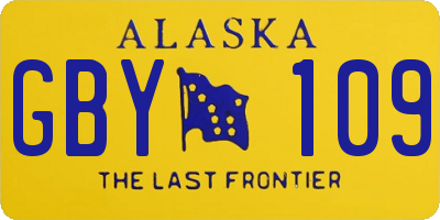 AK license plate GBY109