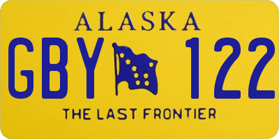 AK license plate GBY122