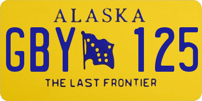 AK license plate GBY125