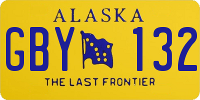 AK license plate GBY132
