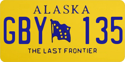 AK license plate GBY135