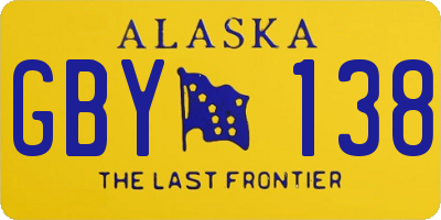 AK license plate GBY138
